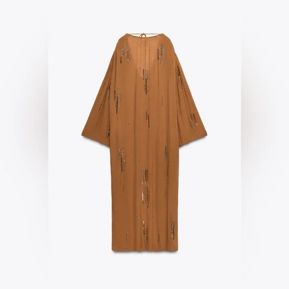 ZARA ZW COLLECTION BEADED DRESS - Picture 13 of 16